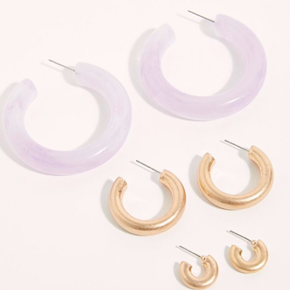 Free People All The Best Hoop Set